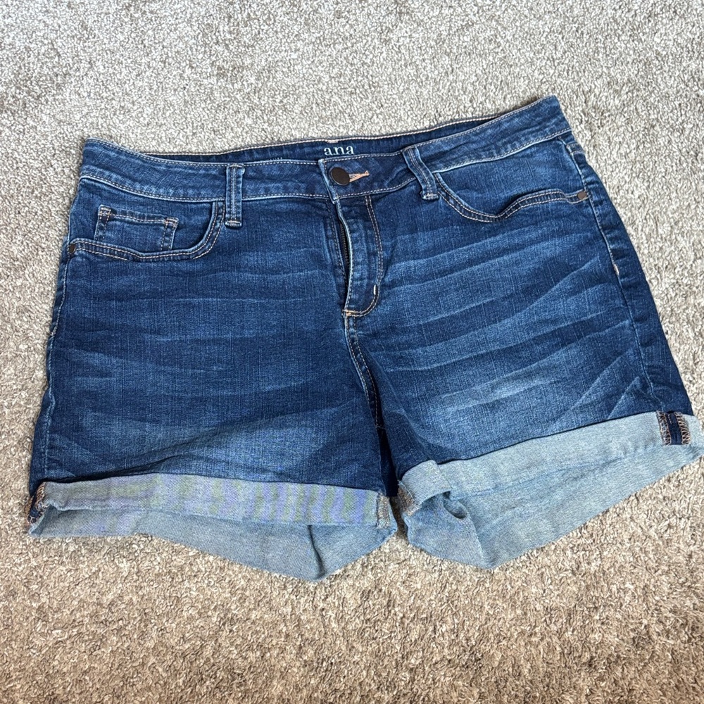 a.n.a Women's Dark Blue Jean Shorts